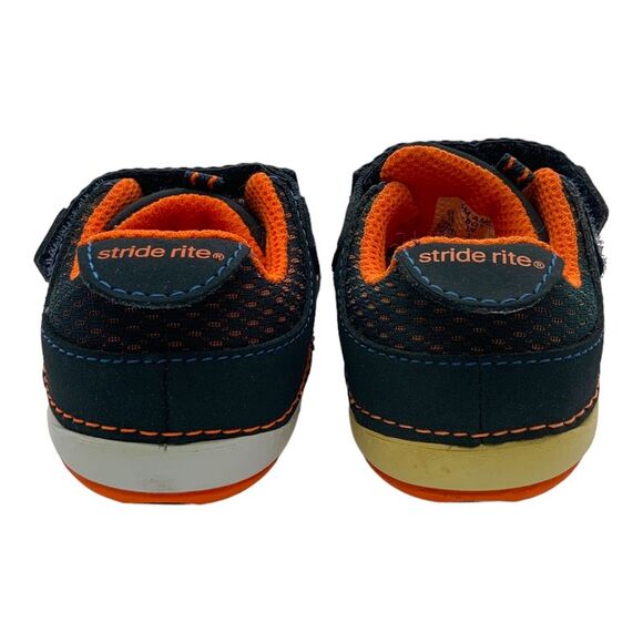 Stride Rite Soft Motion Amos Sneaker Navy/Orange US Infant/Toddler Boys 3.5 Wide - Picture 6 of 8